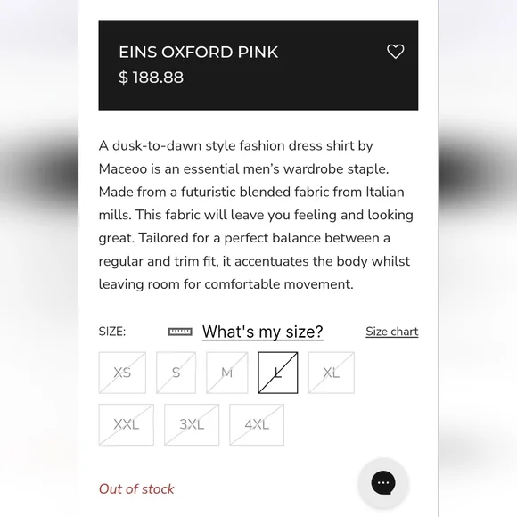 Maceoo Paris Men's "Einstein" Collection Oxfort Pink Shirt Sz 4/L 100% Cotton - Picture 14 of 14